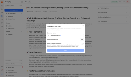 FeatureOS screen example