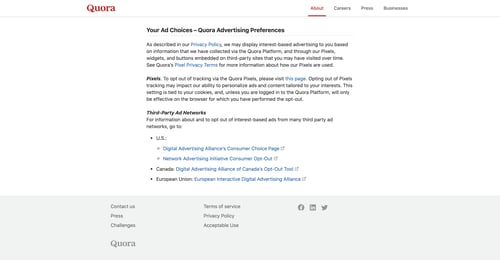 Quora
				legal page example