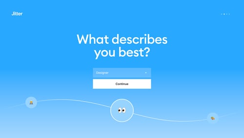 Jitter
				onboarding page example