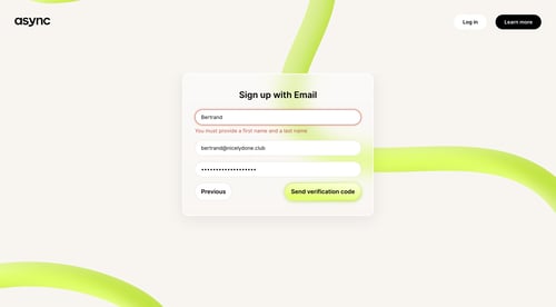 Async
				signup page example