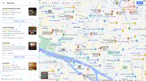 Google maps
				list page example