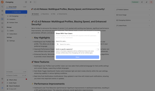 FeatureOS screen example