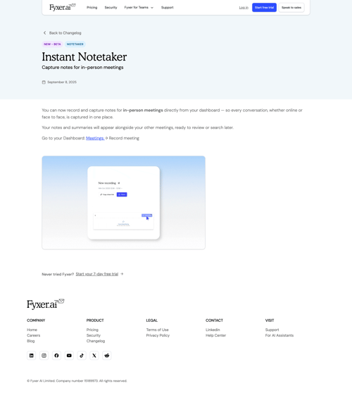 Fyxer
				changelog page example
