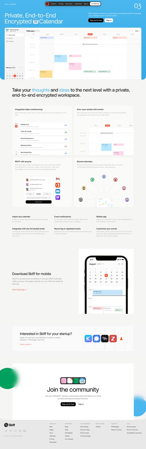 Skiff
			  ux ui design