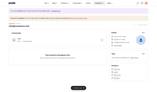 Podia
			             ux ui design
