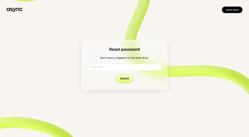 Async
				password reset page example