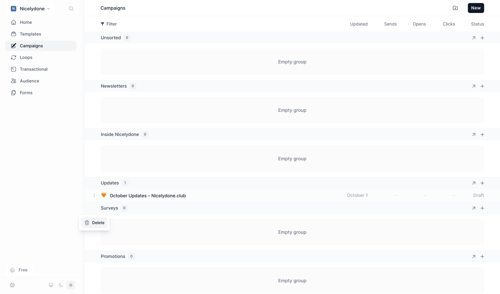 Loops screen example
