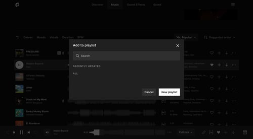 Epidemic Sound
			   ux ui design