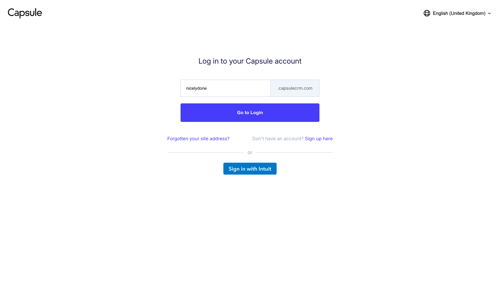 Capsule
				signin page example