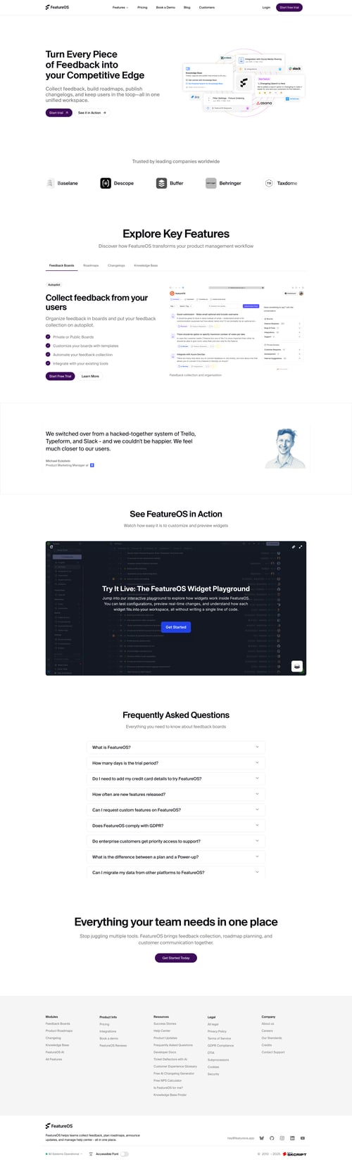 FeatureOS screen example