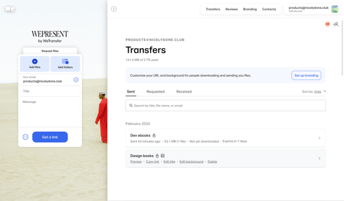 WeTransfer
			              ux ui design