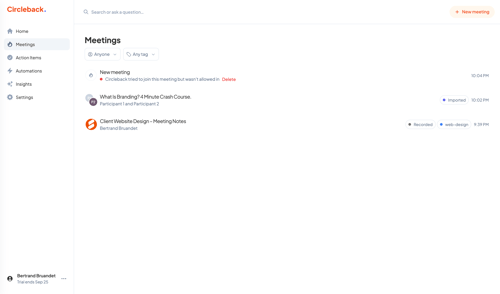 Circleback
			   ux ui design