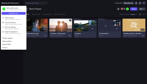Frame.io
			                 ux ui design