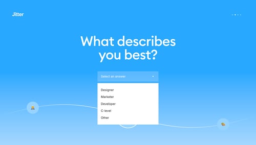 Jitter
				onboarding page example