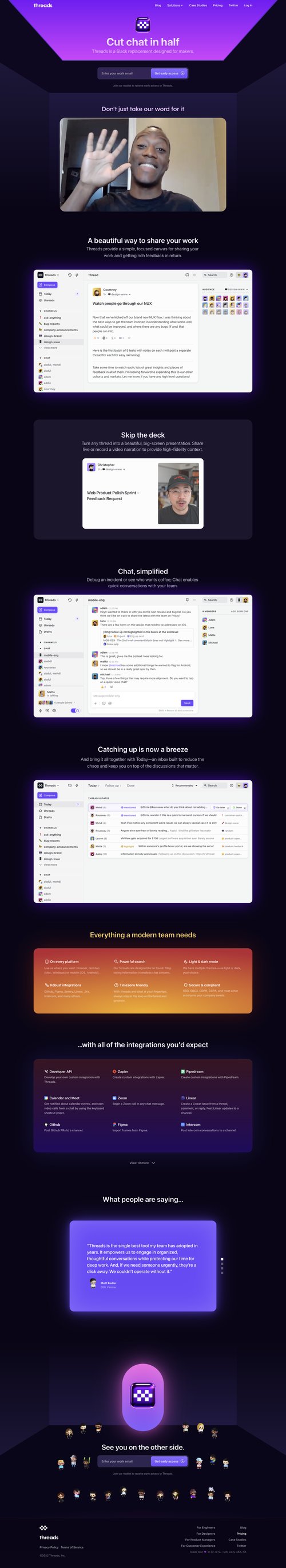 Threads
			    ux ui design