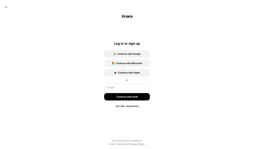 Anara screen example