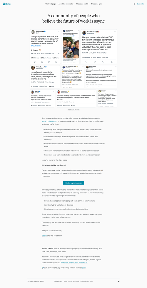 Twist
				about & company mission page example