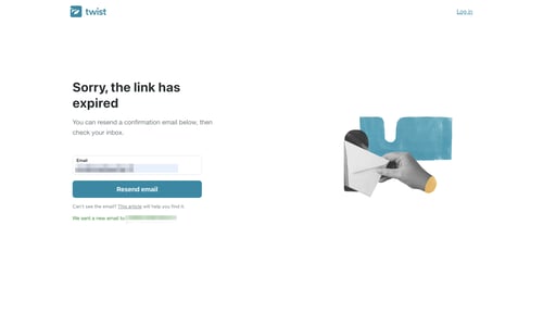 Twist
				success state page example
