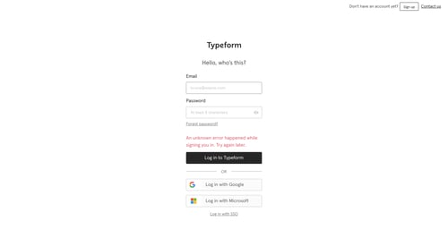 Typeform
				signin page example