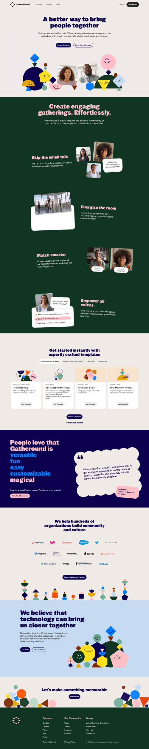 Gatheround
				 page example