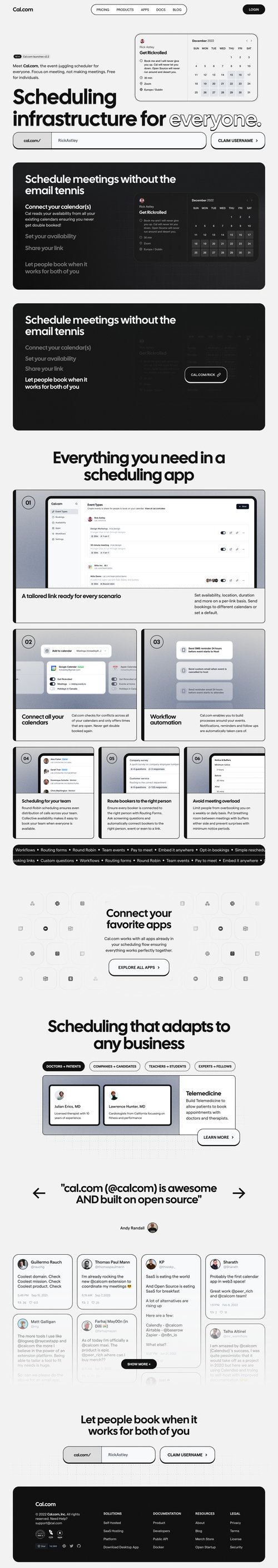 Cal.com
				 page example