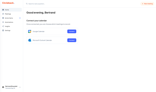 Circleback
			    ux ui design