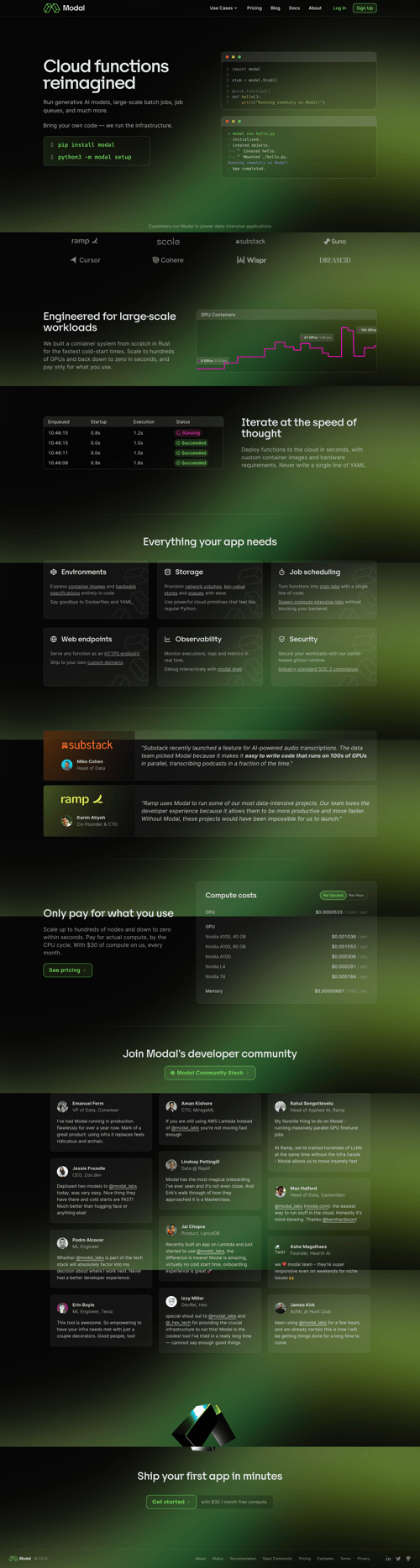 Modal screen example