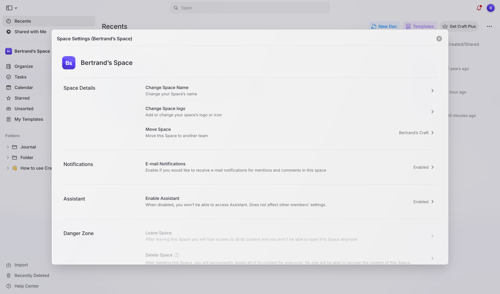 Craft screen example