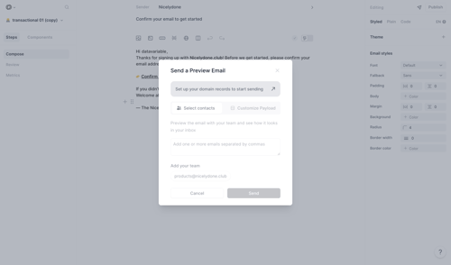 Loops screen example
