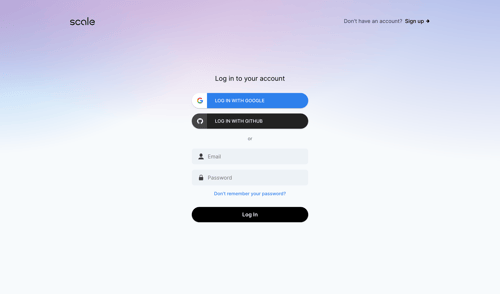 Scale
			login authentication user account login page form ux ui design