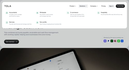 Tola
			     ux ui design