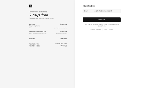 Twenty
				checkout page example
