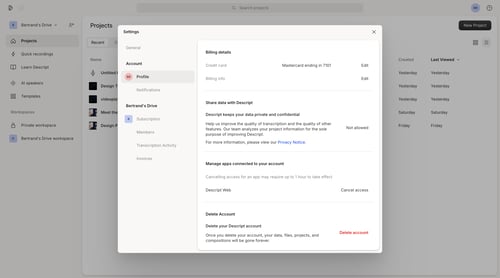 Descript
			            ux ui design