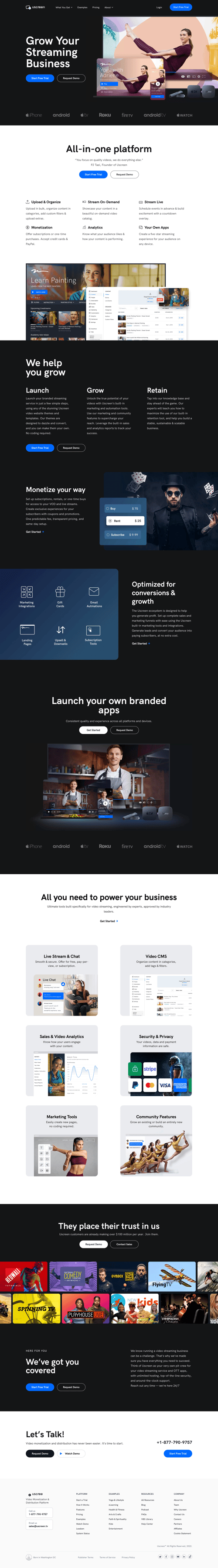 Uscreen screen example