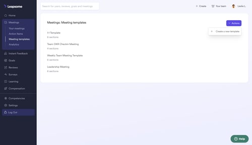 Leapsome
			      ux ui design