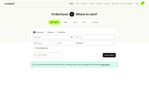 Travelperk screen example