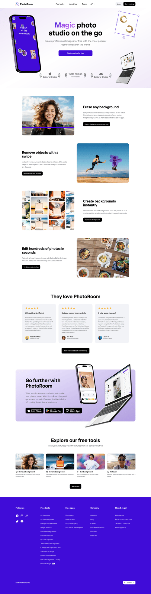 Photoroom
			    ux ui design