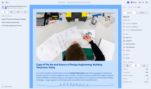 Craft screen example