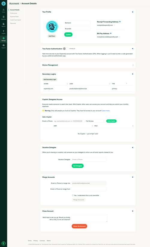 Expensify
			                 ux ui design