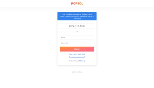 PopSQL
				password reset page example