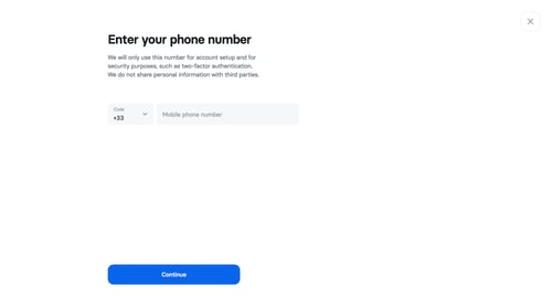 Revolut
				onboarding page example