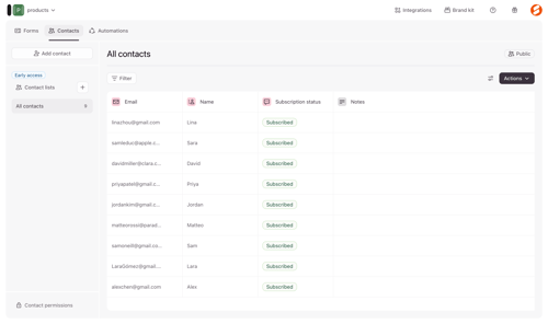Typeform screen example