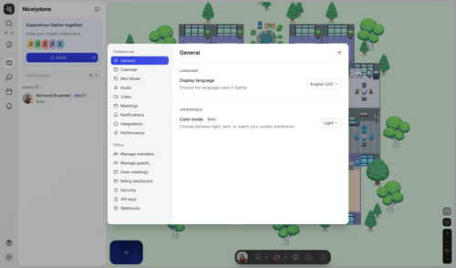 Gather screen example