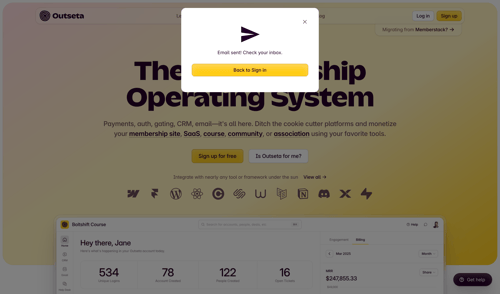 Outseta
			       ux ui design