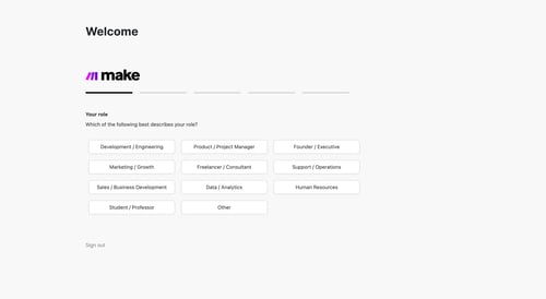 Make
				onboarding page example