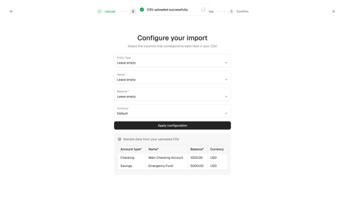 Maybe Finance screen example