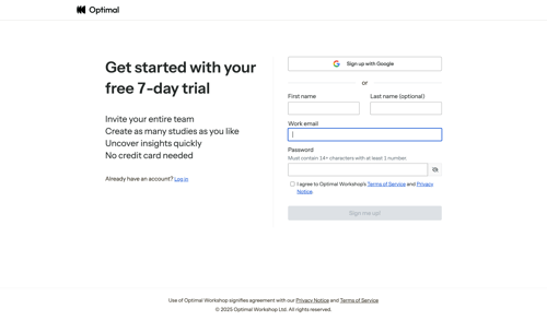 Optimal screen example
