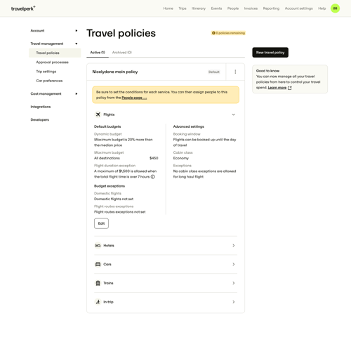 Travelperk screen example