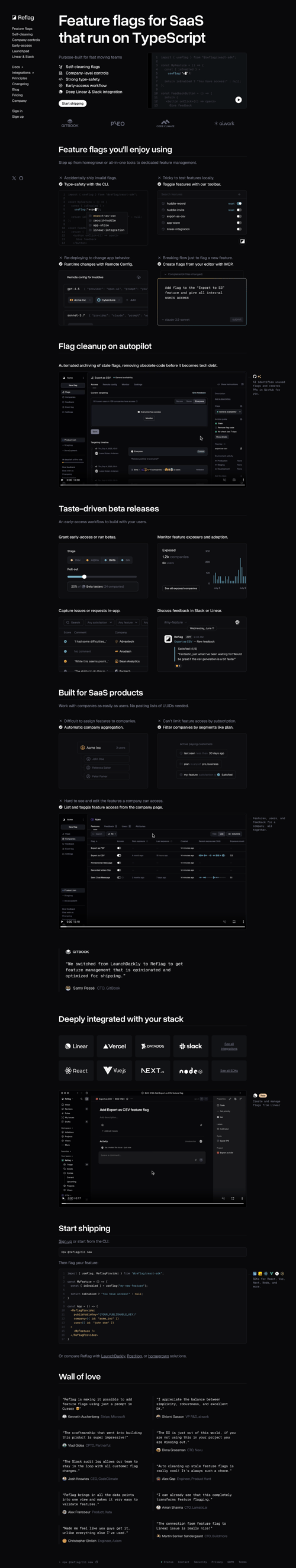 Reflag screen example