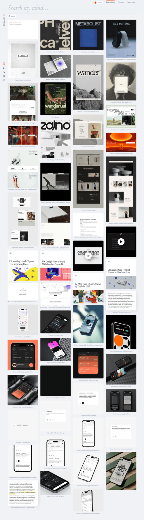 Mymind
			           ux ui design
